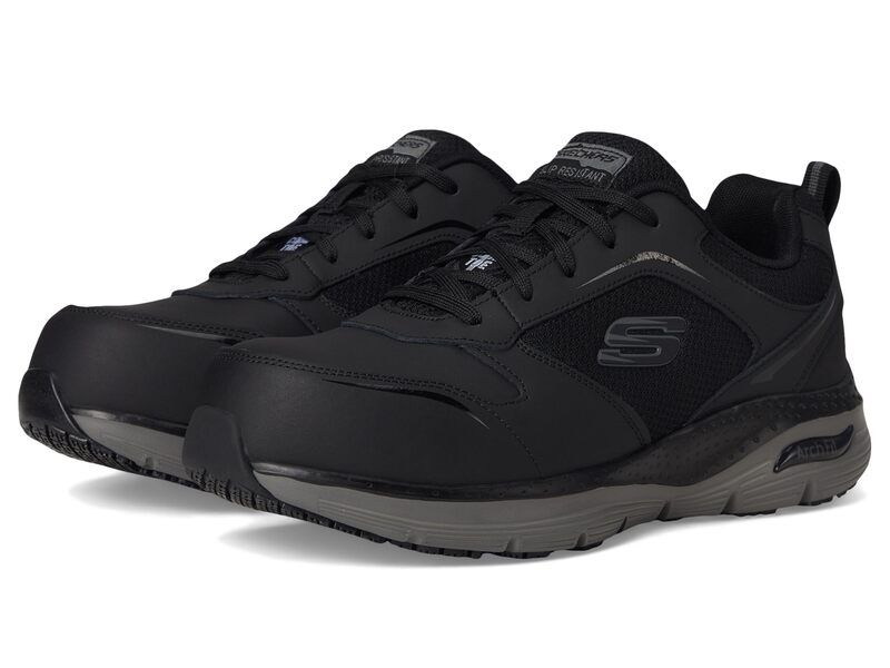 スケッチャーズ メンズ シューズ スニーカー Skechers Work Arch Fit SR Comp Toe BlackCharcoal ブラック