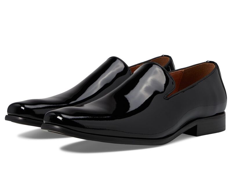 フローシャイム メンズ シューズ スリッポン・ローファー Florsheim Postino Plain Toe SlipOn Black Patent ブラック