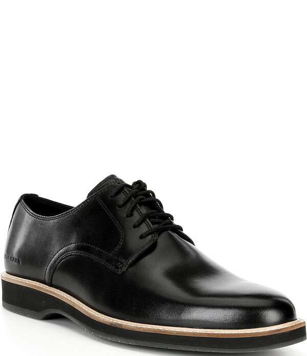 コールハーン メンズ シューズ オックスフォード レザー Cole Haan Mens Morse Grand Leather Plain Toe Oxfords BlackBlack ブラック