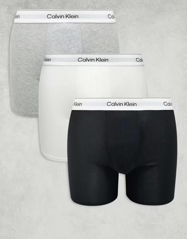 カルバンクライン メンズ アンダーウェア ブリーフパンツ コットン Calvin Klein Icon Cotton Stretch 3 pack boxer briefs white and Mul