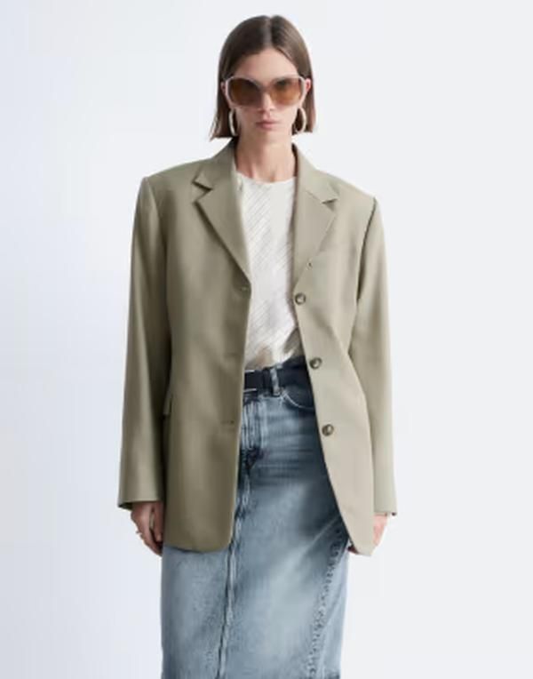 アンドアザーストーリーズ レディース アウター コート ウール ブレザー Other Stories wool rich oversized blazer BEIGE ベージュ