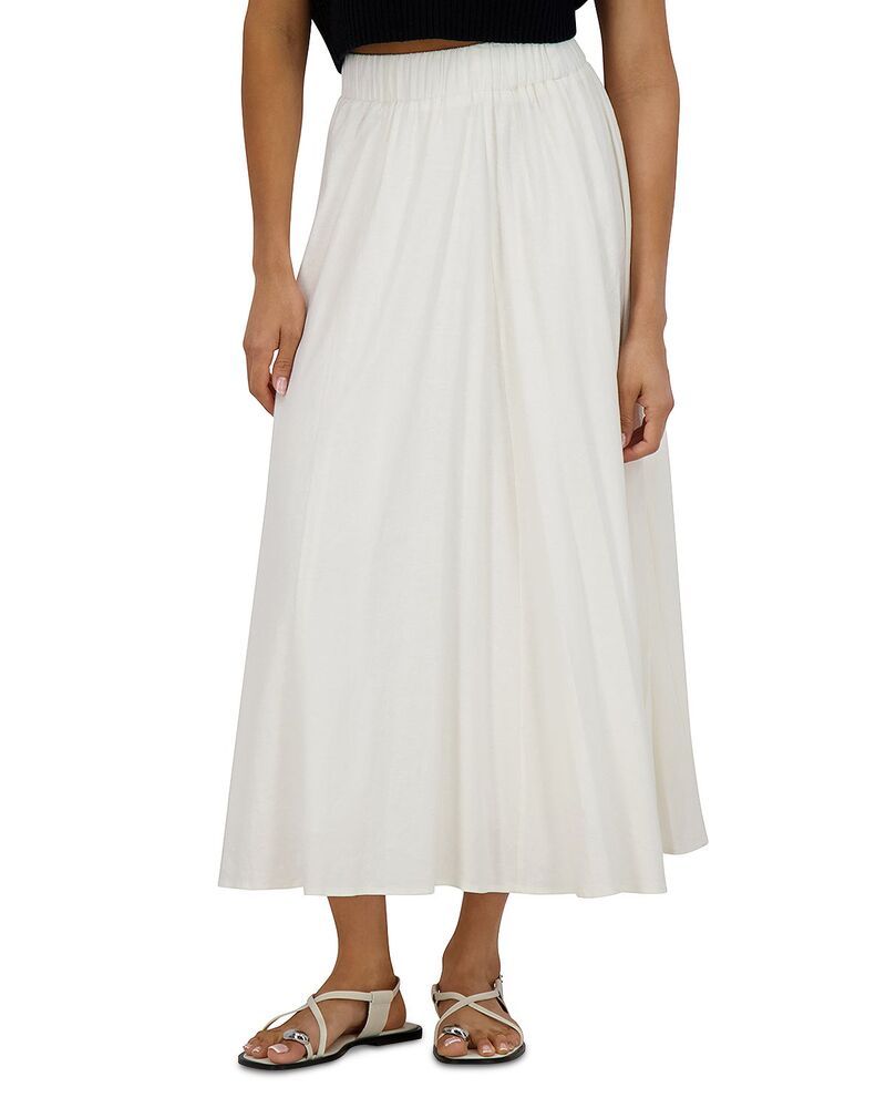 ポイント レディース ボトムスカート リネン Point Linen Panel Skirt Cream クリーム