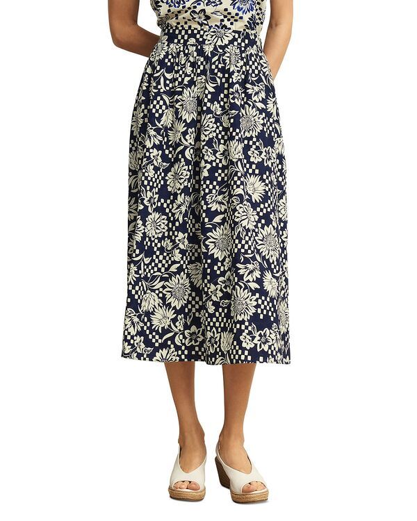 ホッブスロンドン レディース ボトムスカート HOBBS LONDON Rousham Skirt Navy Cream クリーム 24,272円
