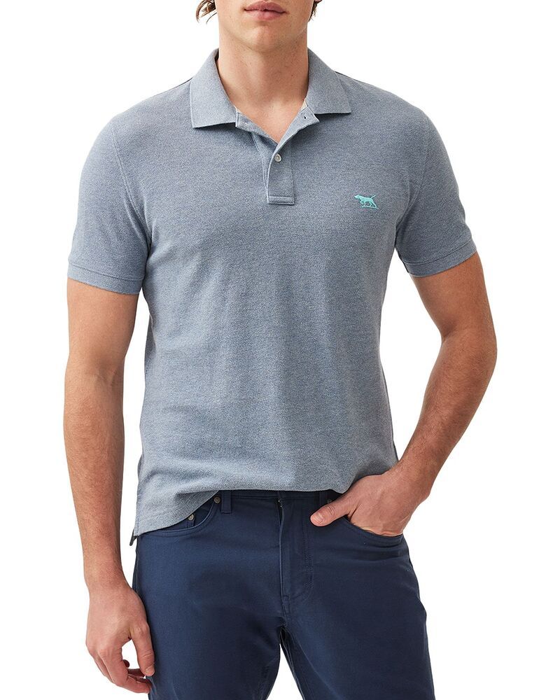 ロッドアンドグン メンズ トップス ポロシャツ スリムフィット Rodd Gunn The Gunn Slim Fit Polo Shirt Steel Blue ブルー