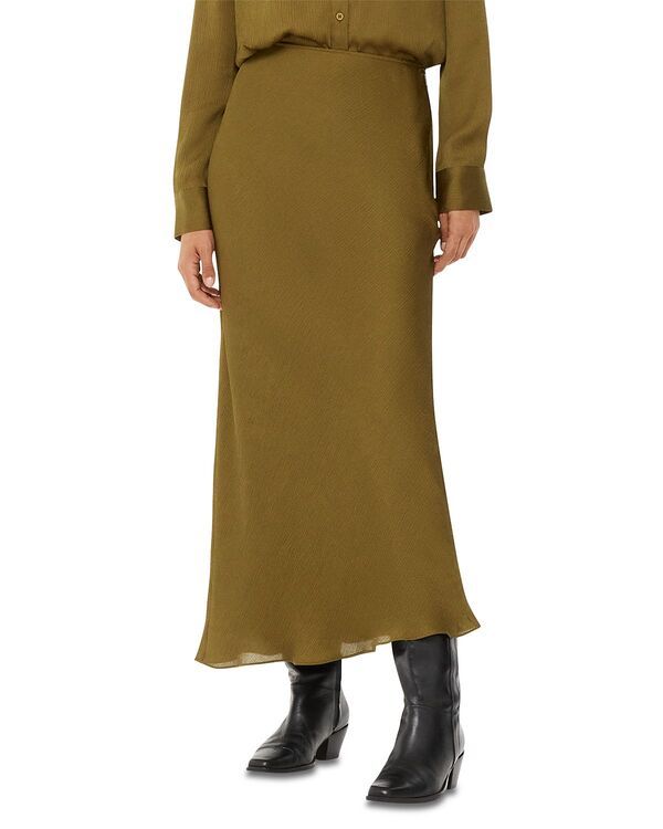 ホイッスルズ レディース ボトムスカート サテン Whistlesatin Bias Cut Skirt Khaki カーキ