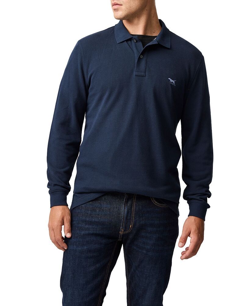 ロッドアンドグン メンズ トップス ポロシャツ Rodd Gunn Long Sleeve Sports Fit Gunn Polo Eclipse