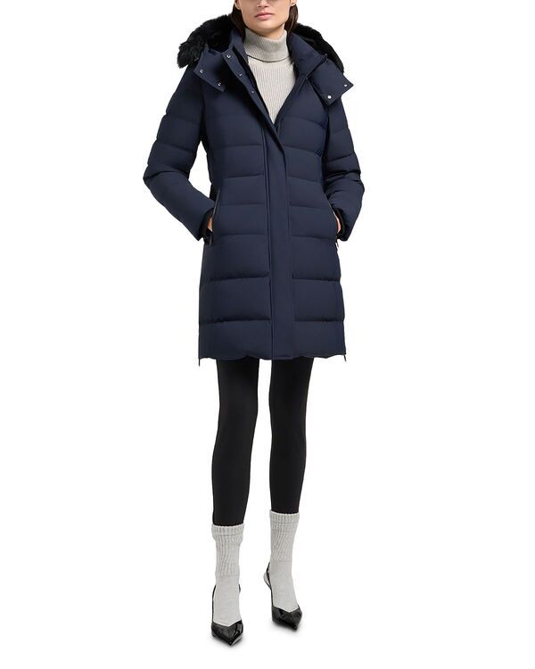 ムースナックル レディース アウター ジャケット・ブルゾン パーカー ダウン Moose Knuckles Watershed 3 Down Parka Navy w Black ブラック 204,900円