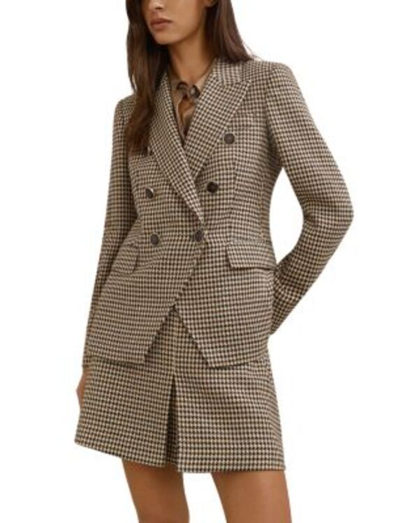 レイス レディース アウター ジャケット・ブルゾン プチ REISS Petite Hartley Double Breasted Check Jacket Neutral Check チェック