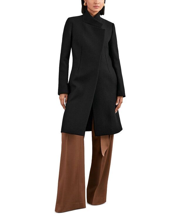 レイス レディース アウター コート プチ REISS Petite Max Coat Black ブラック