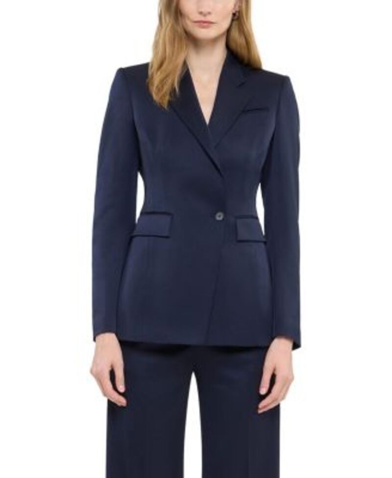 アナザー トゥモロー レディース アウター ジャケット・ブルゾン Another Tomorrow Seamed Waist Jacket Navy ネイビー