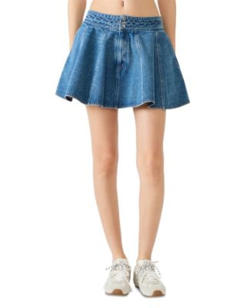 スティーブ マデン レディース ボトムスカート デニム STEVE MADDEN Lilliany Denim Skirt Aruba Blue ブルー