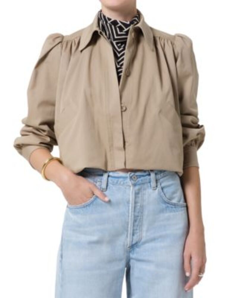 シチズンズ オブ ヒューマニティ レディース アウター ジャケット・ブルゾン Citizens of Humanity Everly Shirred Crop Jacket Catalina