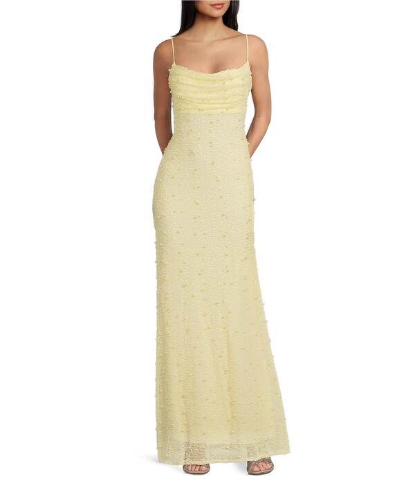 ビーダーリン レディース トップス ワンピース ドレープ B Darlin Beadedrape Neck Tie Back Dress Light YellowCrystal イエロー