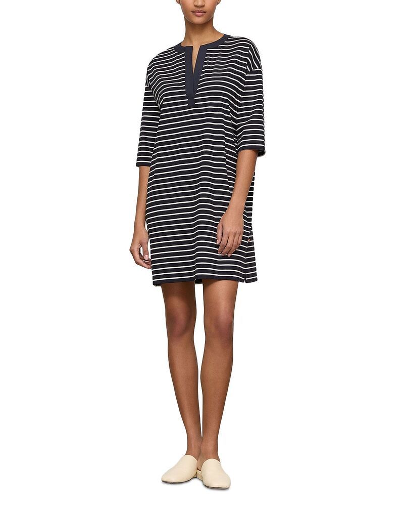 ラファイエットワンフォーエイト レディース トップス ワンピース Lafayette 148 New York Split Collar Tunic Dress Ink Multi マルチカラー