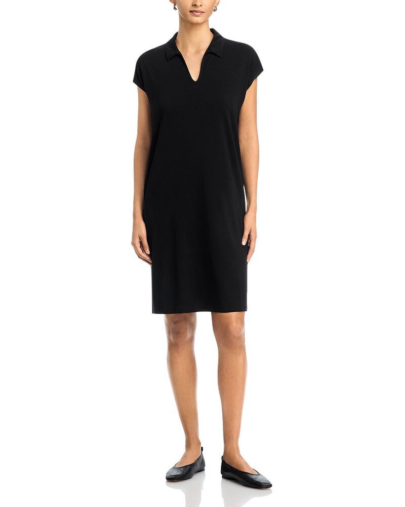 エイリーンフィッシャー レディース トップス ワンピース Eileen Fisher Classicollar Dress Black ブラック