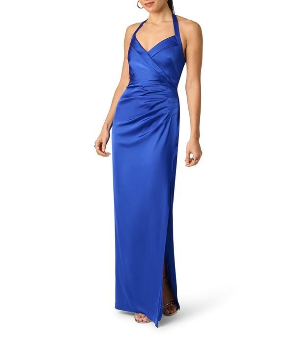 アドリアナ パペル レディース トップス ワンピース サテン Adrianna Evening by Adrianna Papell Stretch Satin Long Dress Royal Sa