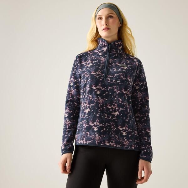 デアツービー レディース アウター パーカー・スウェット フリース Dare 2b Womens Amble Fleece Navy Ink Print ネイビー