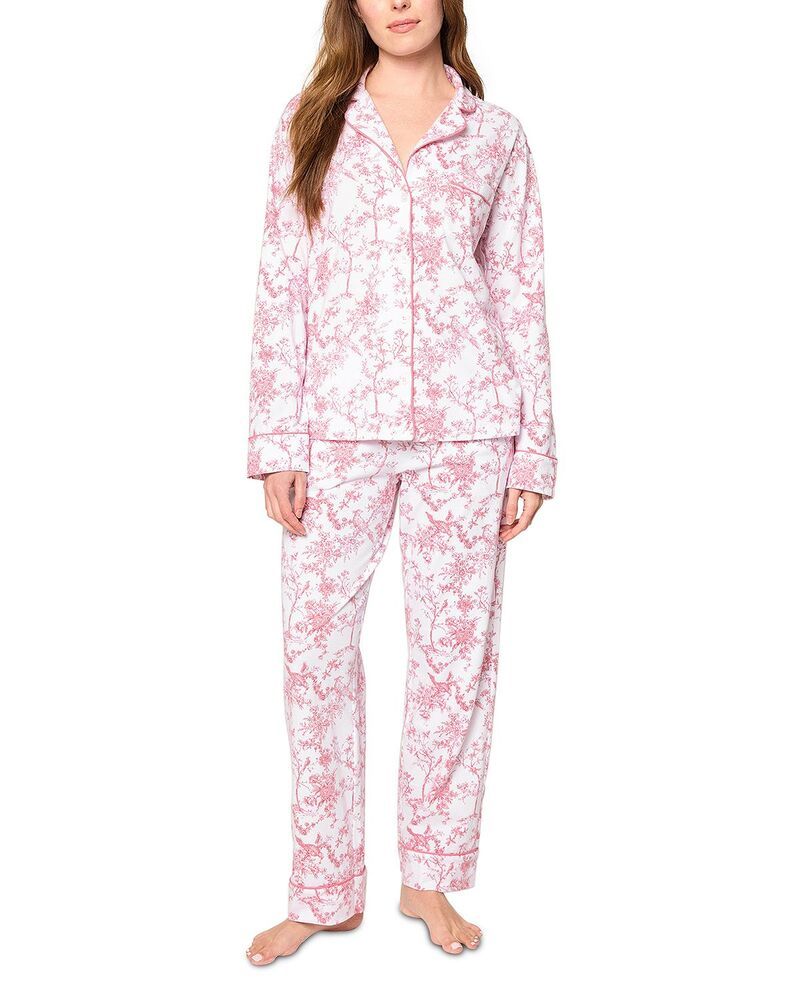プティットプリュム レディース アウター パーカー・スウェット コットン Petite Plume Timeless Toile Pima Cotton Pajama Set Pink ピンク
