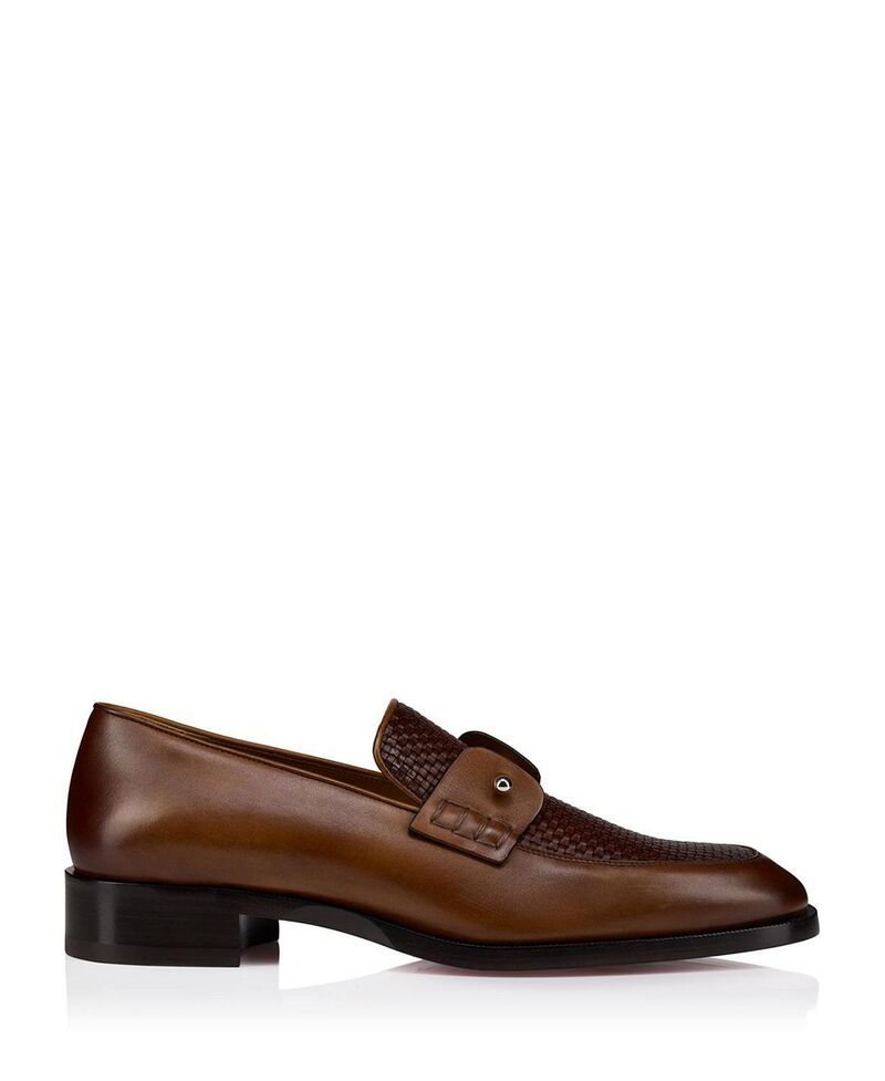 クリスチャン・ルブタン メンズ シューズ スリッポン・ローファー Christian Louboutin Mens Chambelimoc Penny Loafers Havane