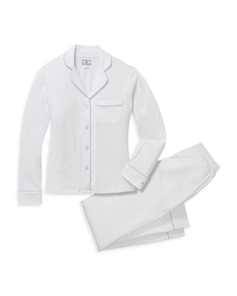 プティットプリュム レディース アウター パーカー・スウェット Petite Plume Piped Long Pajama Set White ホワイト