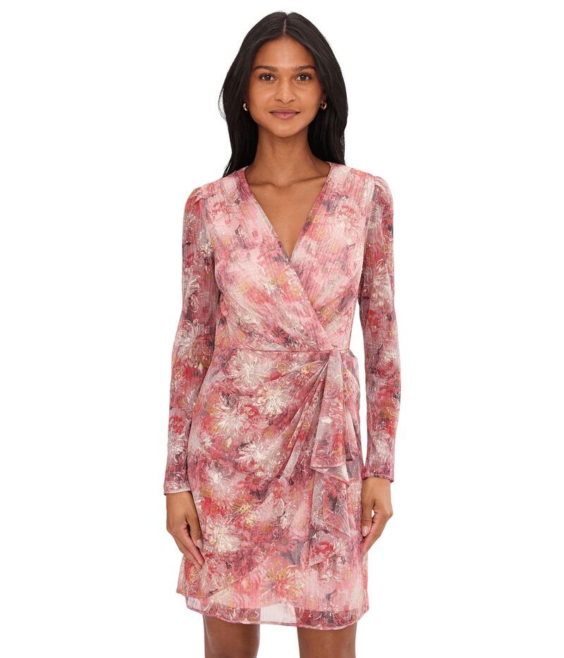 アドリアナ パペル レディース トップス ワンピース プリントール Adrianna Papell Printed Metallicrinkle Dress Blush Multi ブラッシュ 33,020円