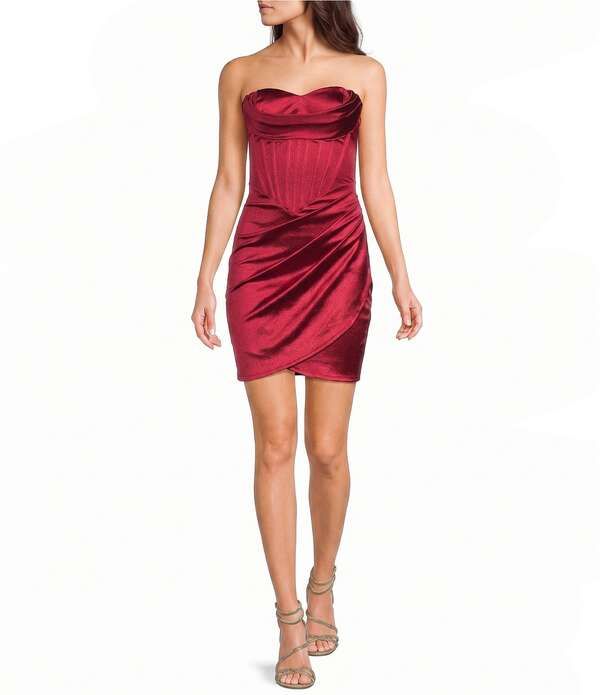 ハニーアンドロージー レディース トップス ワンピース ドレープ ストラップレス Honey and Rosie Straplessweetheart Drape Neck Corsetedress 20,986円