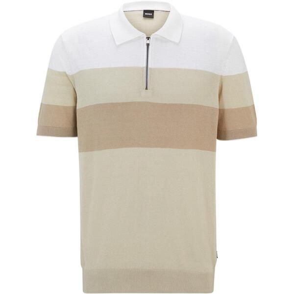 ボス メンズ トップス ポロシャツ ニット Boss Mens Trieste Knitted Short Sleeve Polo Shirt Light Beige 271 ベージュ 26,496円