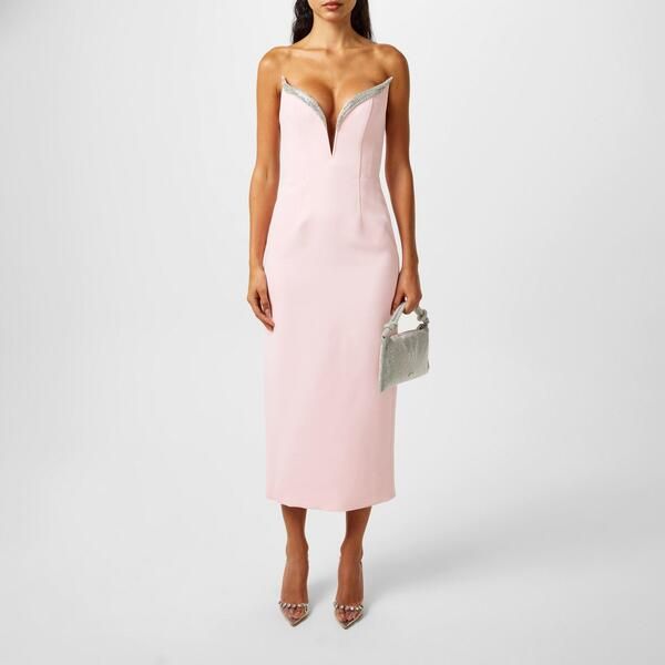 デヴィッド コーマ レディース トップス ワンピース ミディ David Koma Womens Crystal Wing Midi Dress PinkSilver ピンク 218,400円