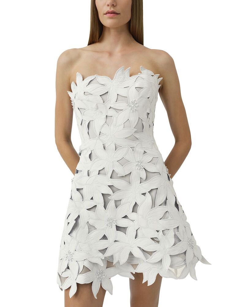 シムカイ レディース トップス ワンピース ミニ ストラップレス SIMKHAI Miri Strapless Mini Dress Ivory アイボリー