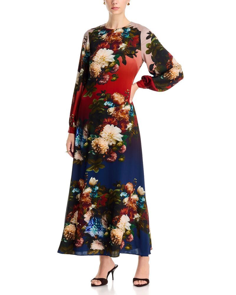 エリータハリ レディース トップス ワンピース マキシ Elie Tahari The Renata Maxi Dress Mystical Forrest Print
