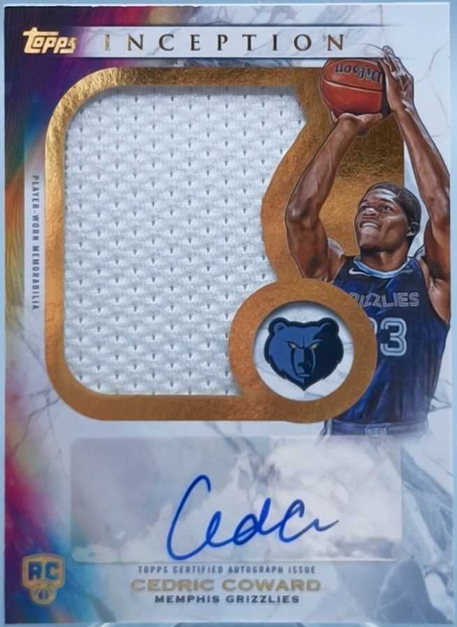 【本日24時まで出品】Cedric Coward セドリック・カワード Topps Inception 2025-26 RJA RC Auto 直筆 サイン Jersey ジャージ グリズリーズ Grizzlies 5,920円