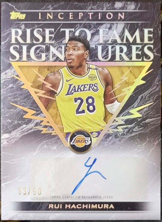 【本日24時まで出品】【50枚限定】八村塁 Hachimura Rui Topps Inception Rise To Fame 2025-26 /50 Gold Auto サイン 直筆 レイカーズ Lakers