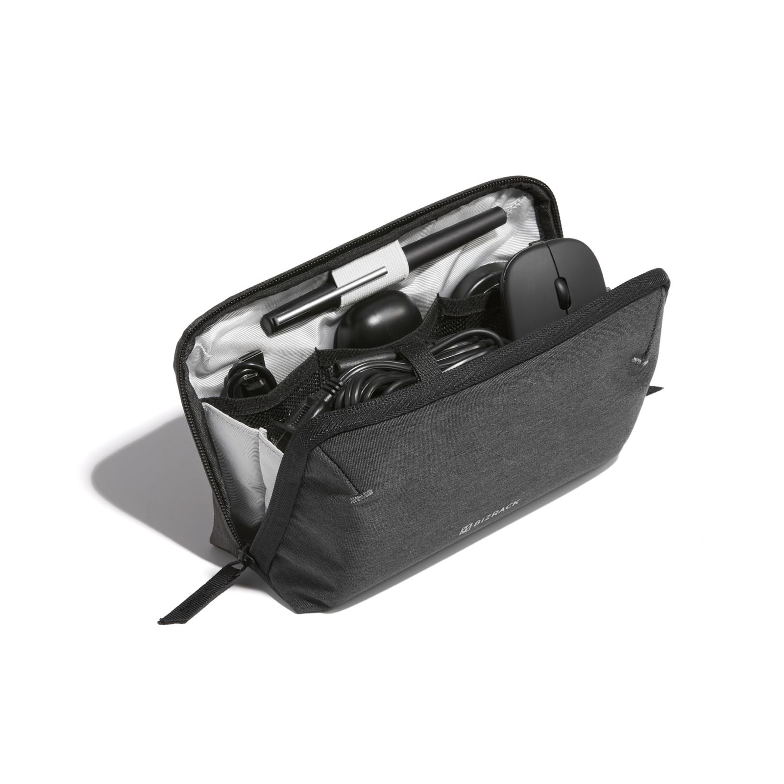 【Amazon.co.jp限定】コクヨ ガジェットポーチ BIZRACK Mサイズ ダークグレー AMBG-BR200DM 0
