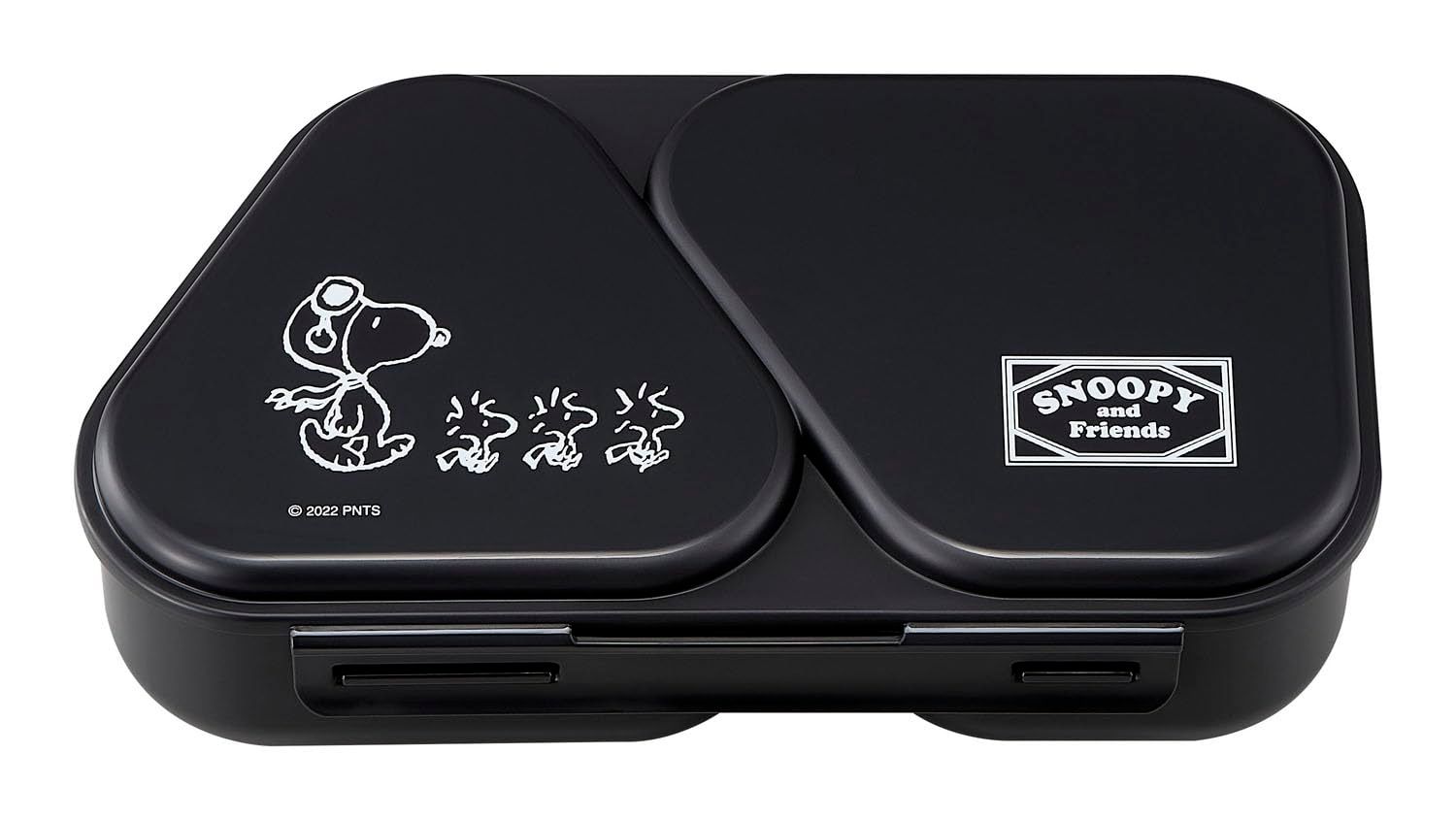 OSK (OSK) Bento Box, Snoopy, Black, Rice Ball Case, Made in Japan, Molded, Microwave Compatible, Stylish, Simple, Large Capacity, Easy, Time Saving Lunch Box, for Adults, Kids, Students, Unisex, LS-15 1