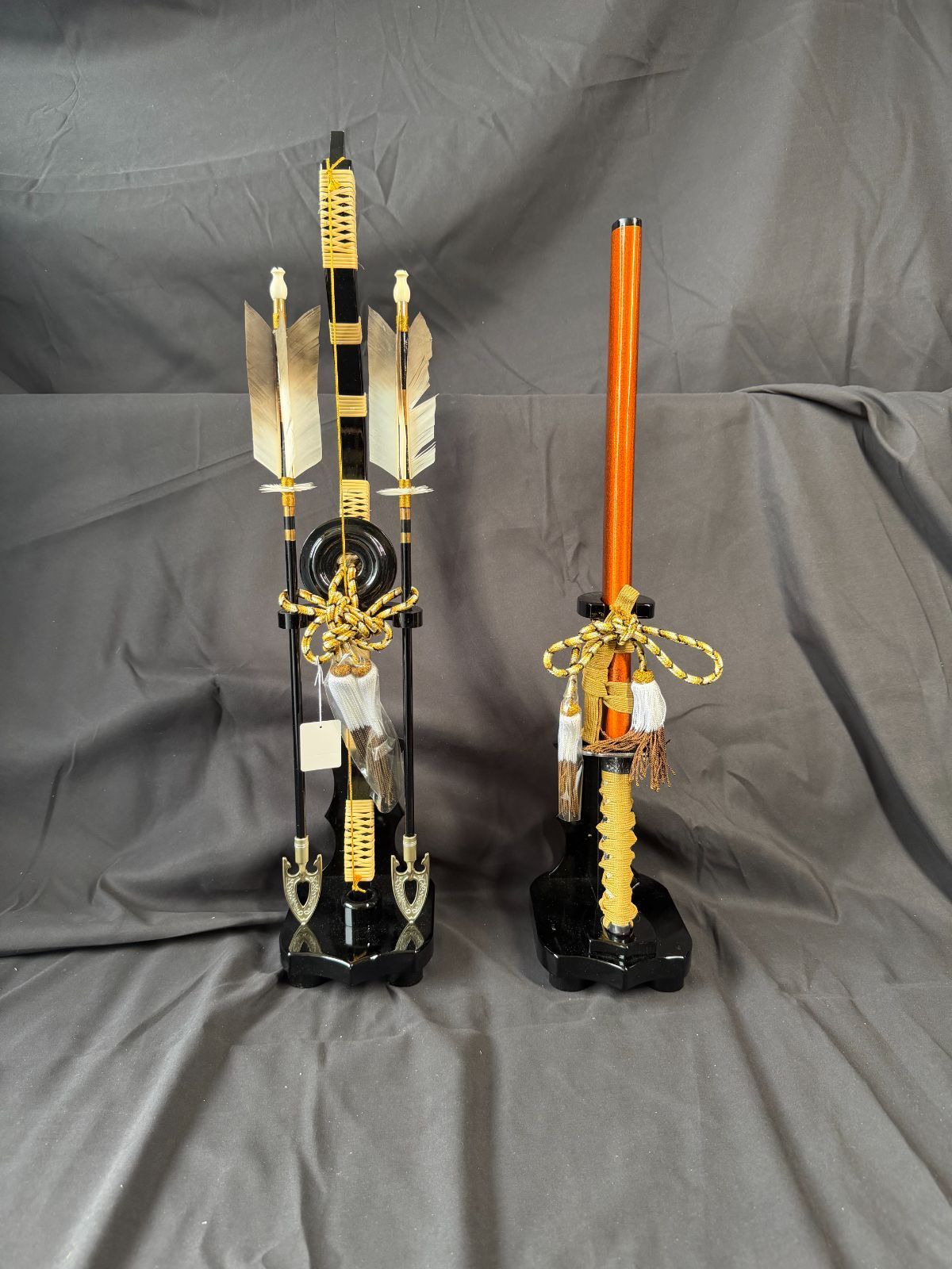 弓太刀飾り 弓矢 太刀 五月人形 端午の節句 兜飾り 鎧飾り｜Traditional Japanese Yumi-Tachi Bow and Sword Display