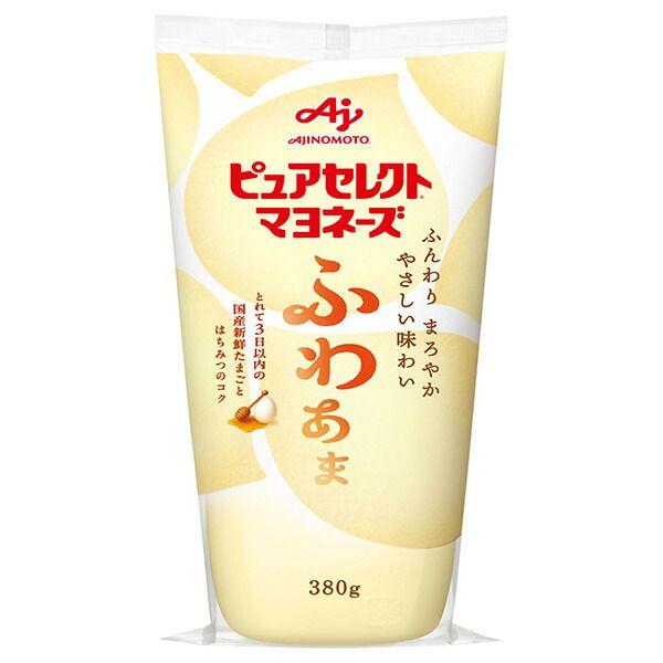 味の素 ピュアセレクト マヨネーズ ふわあま 380g×30本入×(2ケース)| 送料無料 調味料 食品 マヨネーズ サラダ用 ドレッシング 料理の素 クリーミー食感 まろやか ふんわり ストック 飲食店 ケース買い まとめ買い 業者 仕入れ 大量 業務用