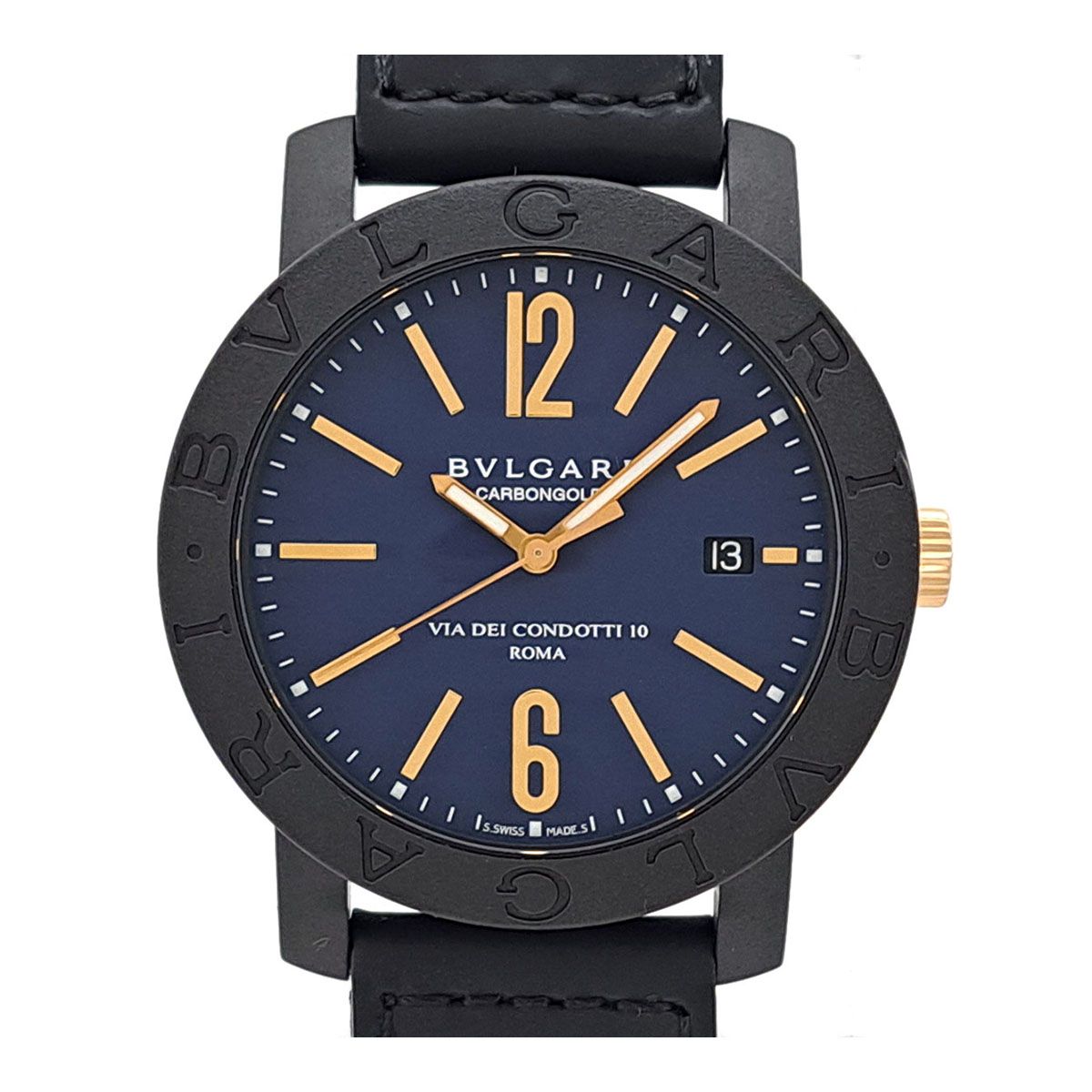 ブルガリ ブルガリ・ブルガリ カーボンゴールド BBP40C3CGLD 自動巻き カーボン ピンクゴールド メンズ BVLGARI【中古】 【時計】 130,240円