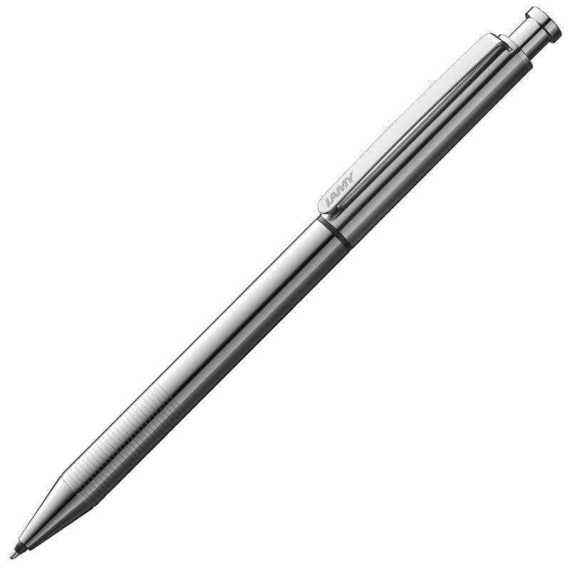LAMY（ラミー）st シルバー ツインペン - 2 in 1 多機能ペン ツイスト式でボールペンとシャープペンが一緒に ステンレススチール製ボディ - ボールペンリフィル（M 21）とシャープペンリフィル（M 41）消しゴムチップ付属