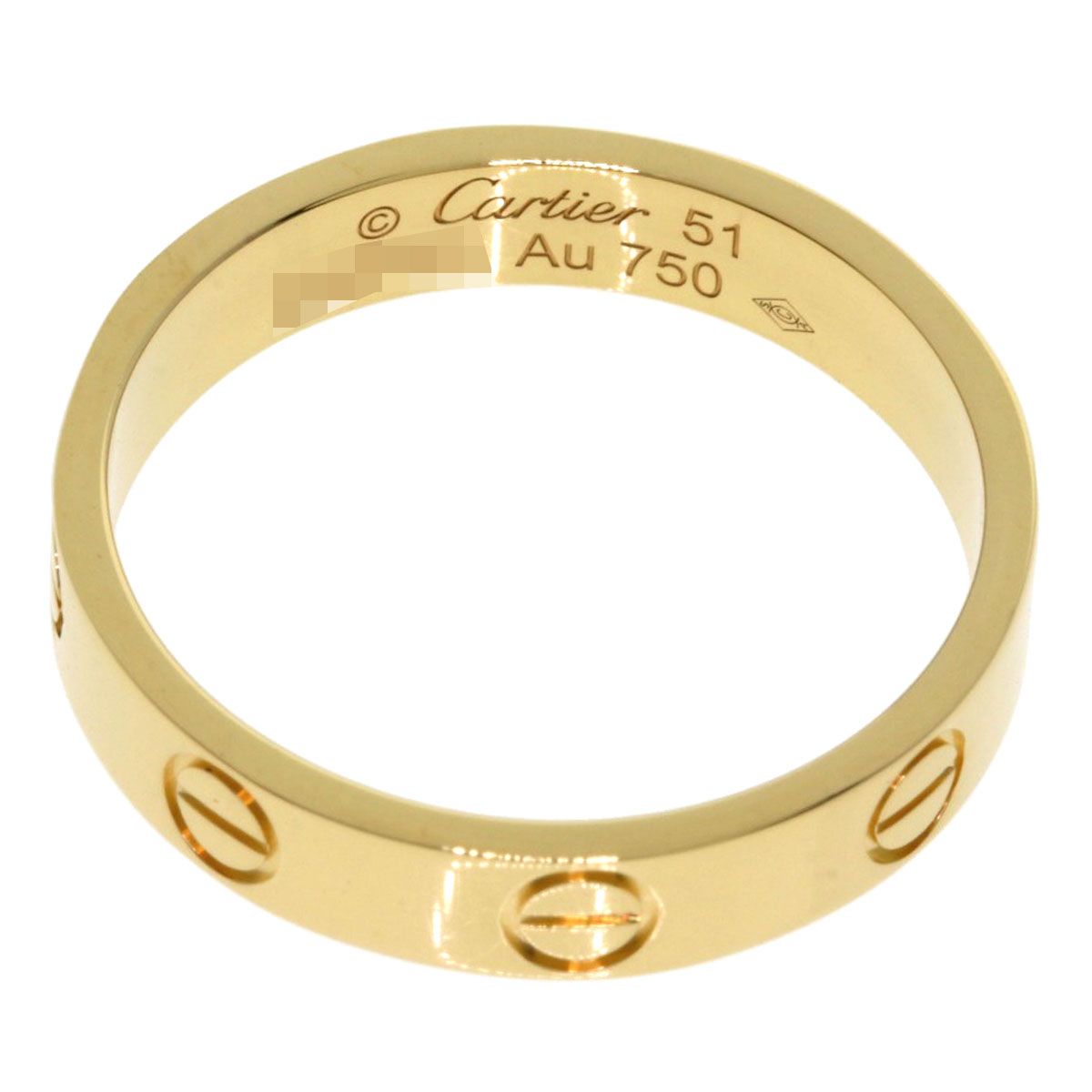 CARTIER カルティエ ミニ ラブリング #51 リング・指輪 K18YG