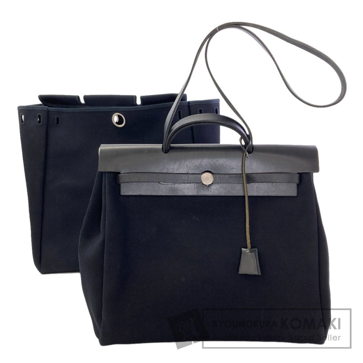 HERMES エルメス エールバッグMM シルバー金具 ハンドバッグ トワルオフィシェ レディース [中古] 105,875円