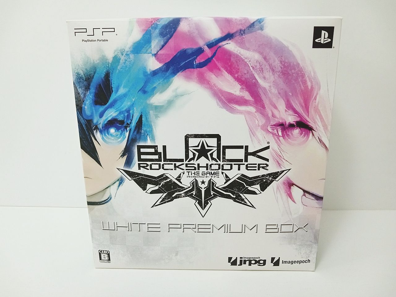 PSP PlayStation Portable Soft Black ☆ Rock Shooter THE GAME White Premium Box Used [MB-8431]