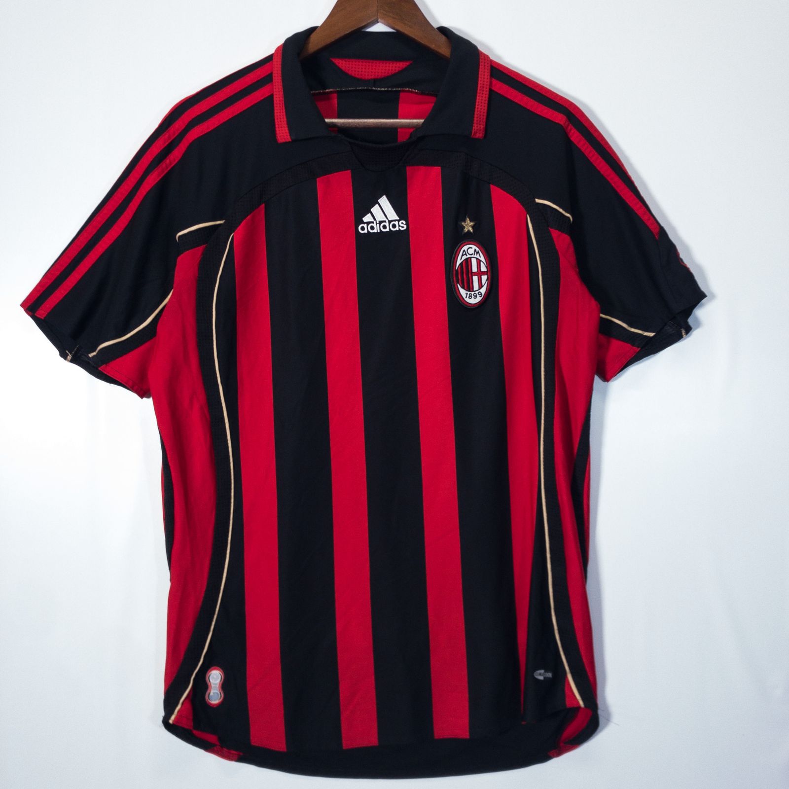 Vintage clothing 00-10 adidas adidas short sleeve shirt soccer uniform AC Milan AC Milan men's S