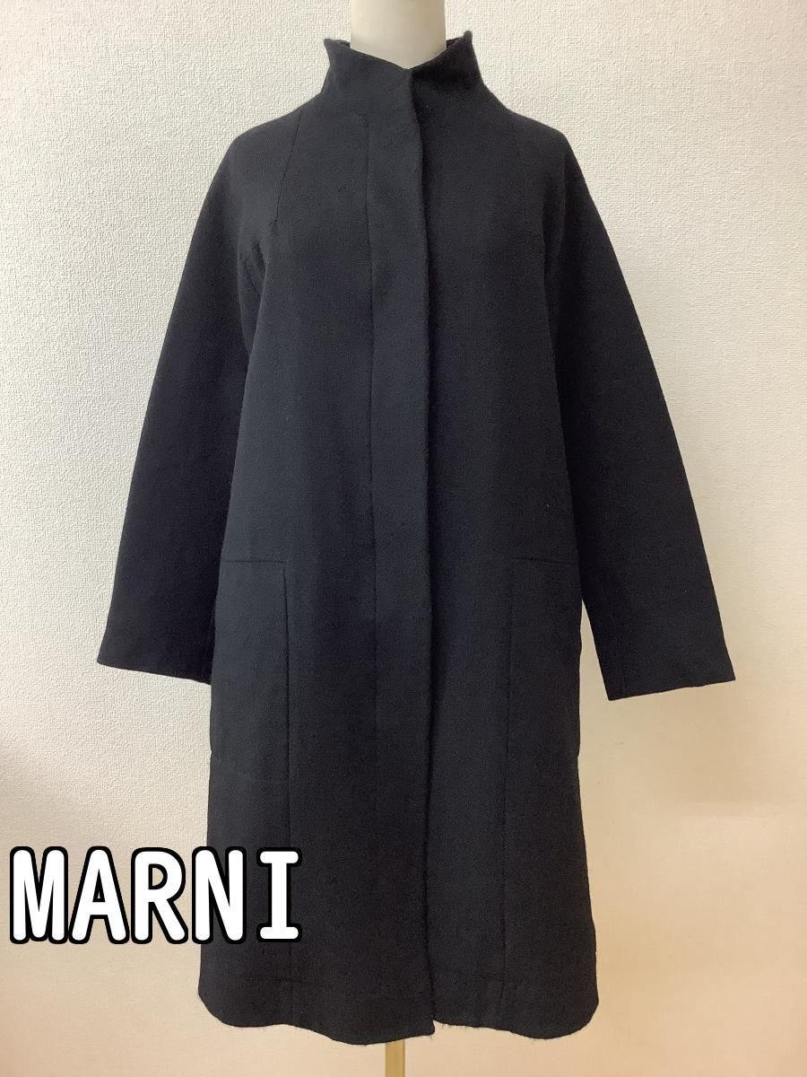 マルニ (MARNI) ウールブレンドコート 黒 サイズ40