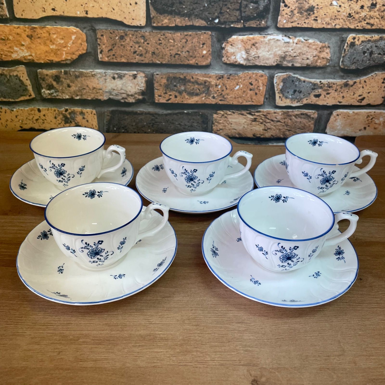★DE【中古品】ノリタケのCRAFTONEシリーズのカップ&ソーサー5点セットKKVTRDE352 7,500円