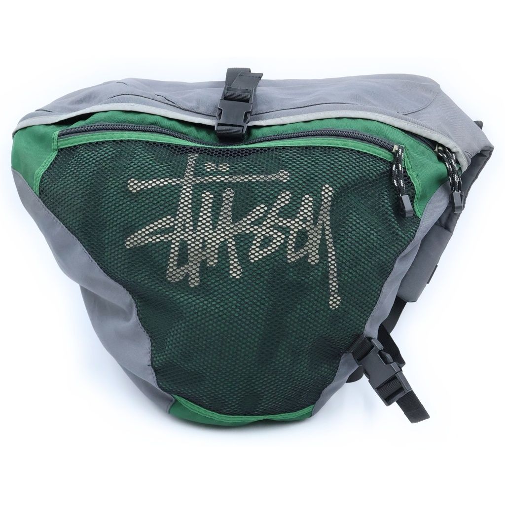 STUSSY (ステューシー) 90s oid stussy vintage ボヂィーバッグ ワンショルダーバッグ グリーン/グレー