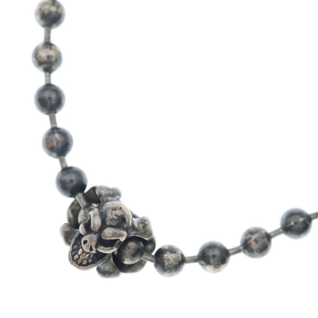 Bill Wall Leather/BWL (ビルウォールレザー) Ball Chain 4mm w Skull Crossbones スカルクロス ボールチェーン ネックレス シルバー