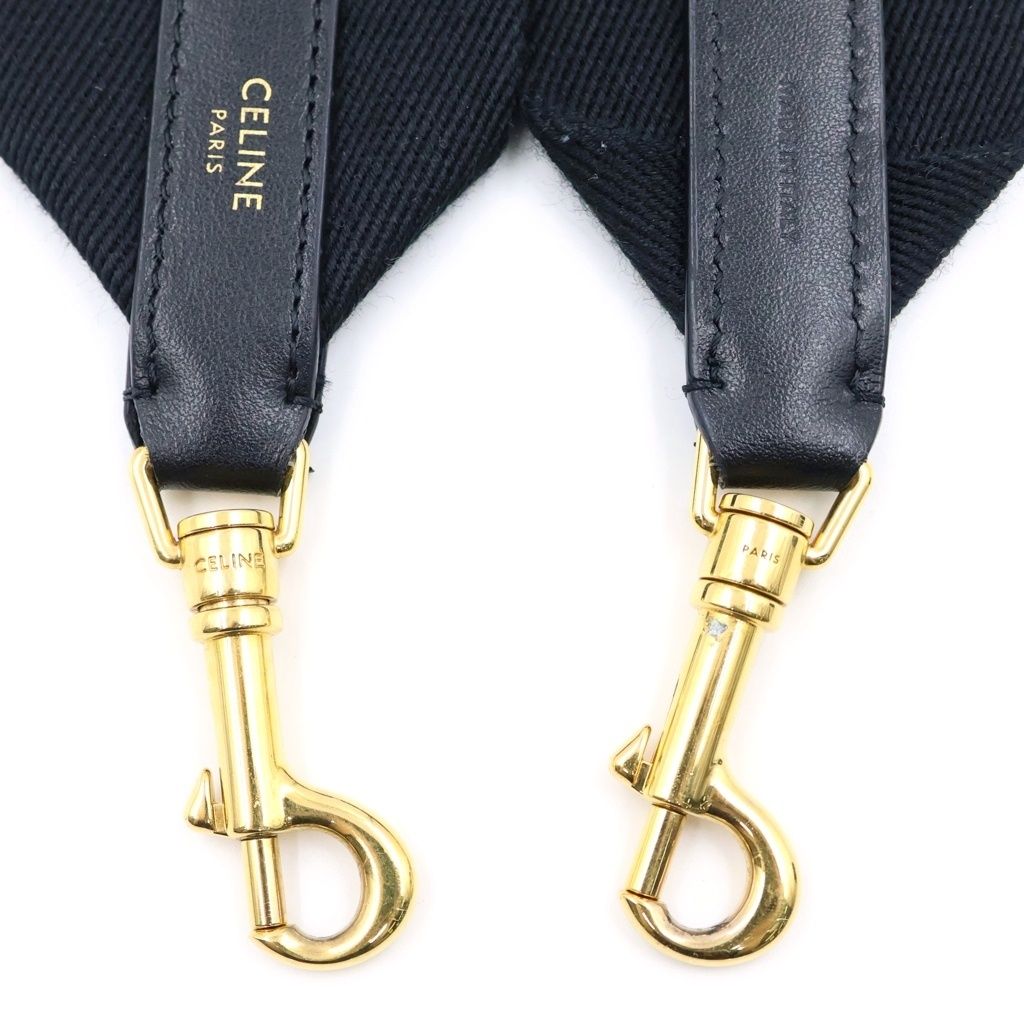 CELINE (セリーヌ) ロゴ ショルダーストラップ キャンバス×レザー×GP