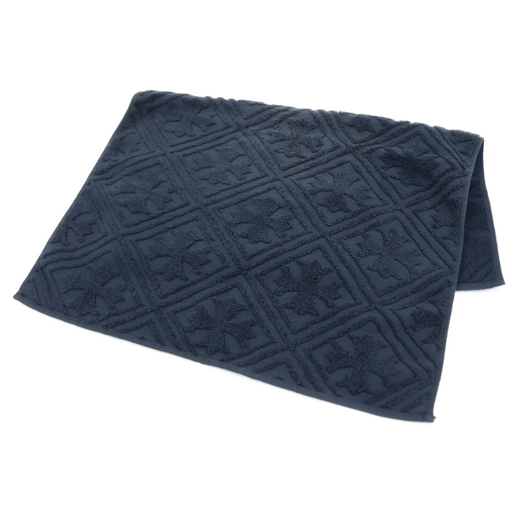 CHROME HEARTS (クロムハーツ) FACE MATH PLUS CHプラス 総柄 クロスフェイスタオル ブラック
