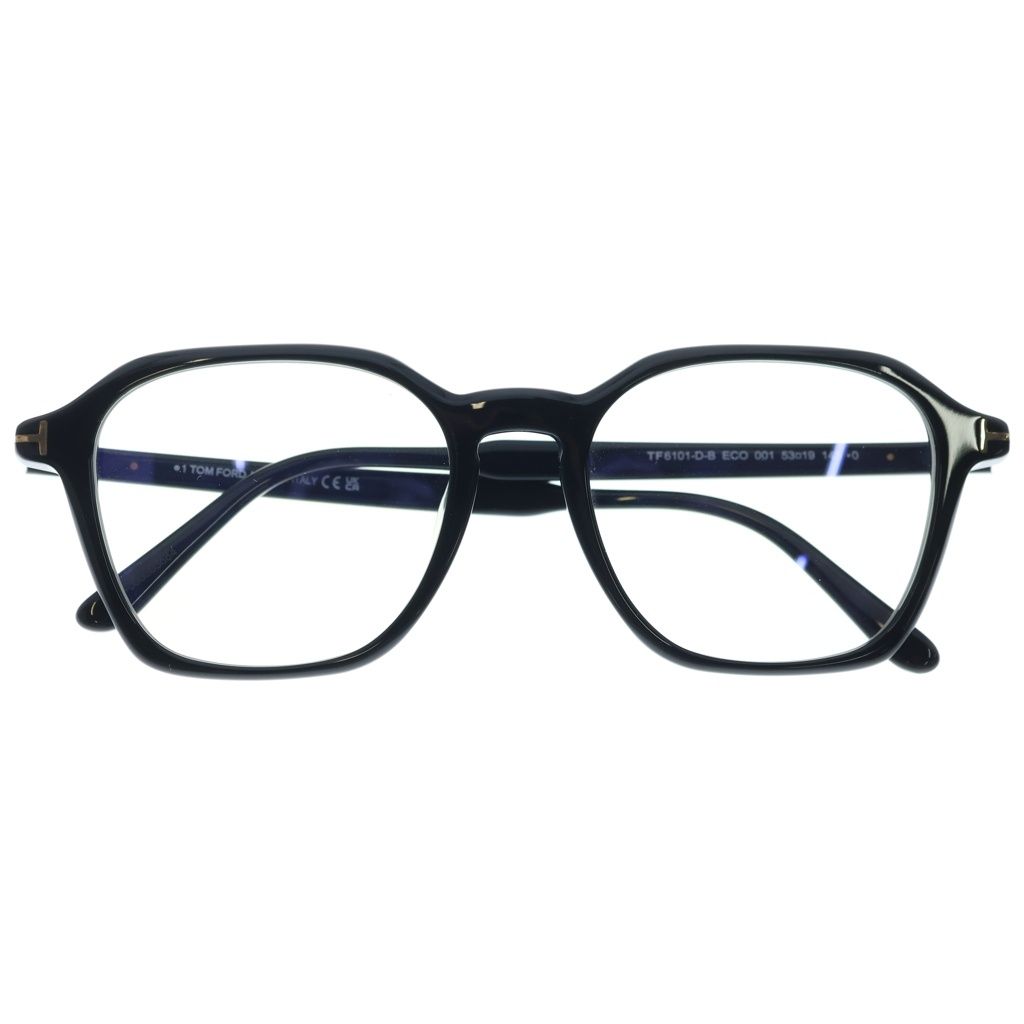 TOM FORD (トムフォード) アジアンフィット ウェリントンフレーム クリアレンズ サングラス メガネ ブラック TF6101-D-B