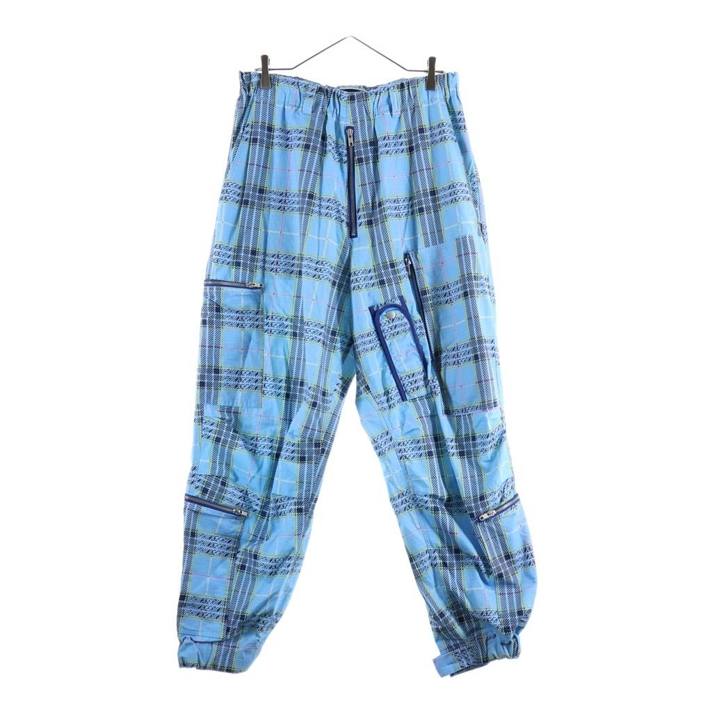 PHINGERIN (フィンガリン) RIPSTOP FLIGHT PANTS ORIGINAL PLAID イージーウエスト リップストップ フライトパンツ チェック柄 ブルー PD-252-BT-082